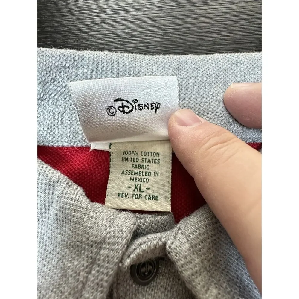 Disney Men’s 100% Cotton Mickey Mouse Colorblock Polo Size XL - Picture 6 of 6